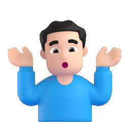 Animation eines Mannes mit Frage